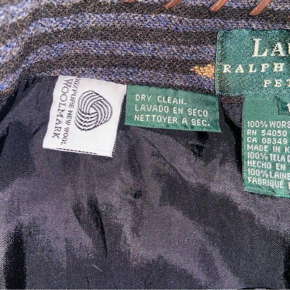 Lauren Ralph Lauren Skirt Size 14P  Southwestern Indian Blanket Wrap Wool Concho - Picture 14 of 14